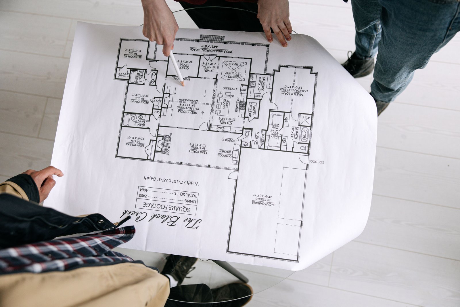 Architectural construction drawings
